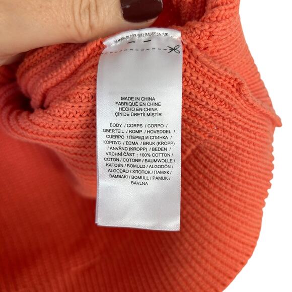 Lauren Ralph Lauren Women's Pink/Peach Combed Cotton Hoodie Sweater Size Large - Picture 5 of 7